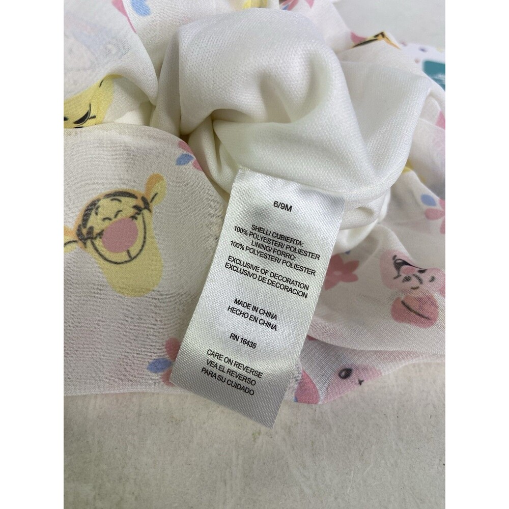 Disney Winnie The Pooh Chiffon Bubble Romper One Piece Baby Girls 6-9 Months - Picture 3 of 5